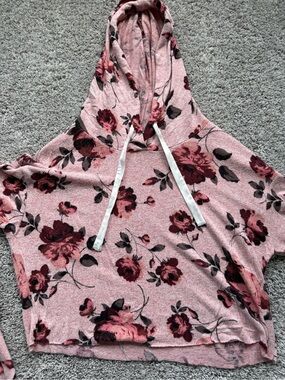 Altar'd State Pink Floral Hoodie Sweater